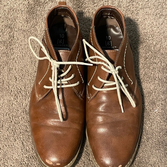George Men’s Brown Leather Chukka Boots – Size 10, Used Like New - Picture 4 of 4